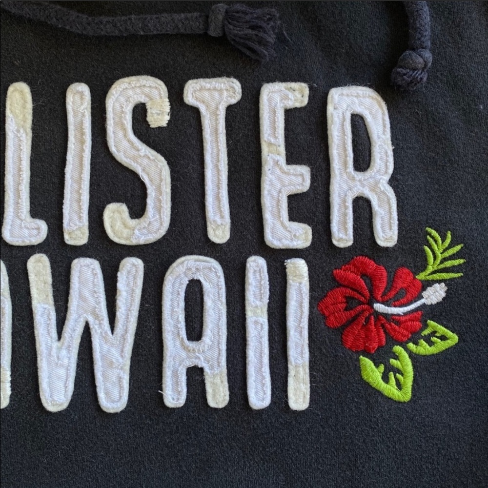 L Hollister Hawaii Hoody Embroidered Navy Blue - Picture 5 of 7